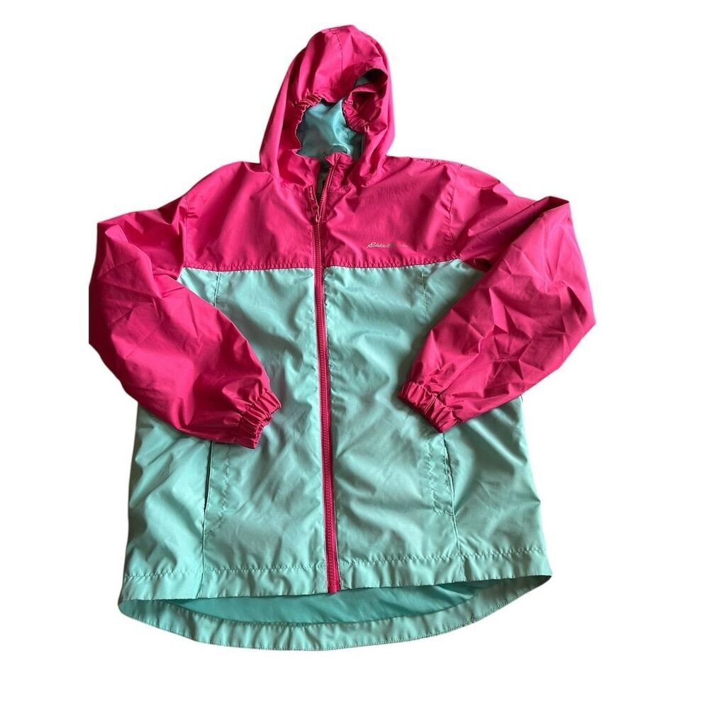 Eddie Bauer Kids Hooded Windbreaker‎ Jacket Size 14 Multicolor